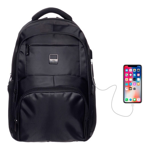 Mochila Porta Notebook 17' Tablet Usb Acolchada Smart Urbana