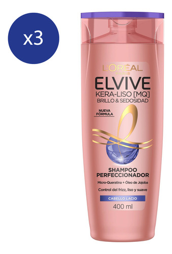 Pack Shampoo Elvive Kera-liso 400 Ml