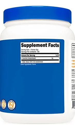 Suplemento Nutricost De L-leucina Pura En Polvo, 500 G