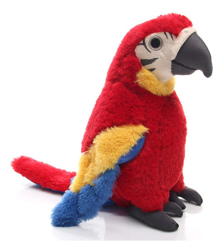 Levenkeness Peluche De Loro Guacamayo, Peluche De Pajaro Roj