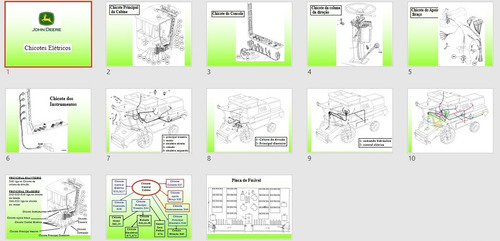 Manual Elétrico Colheitareiras John Deere 1450 E 1550