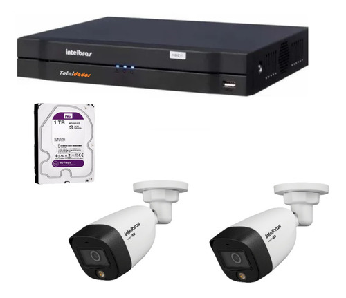 Kit Dvr Mhdx 1204 1tb Cameras Full Collor Vhd 1220 Intelbras