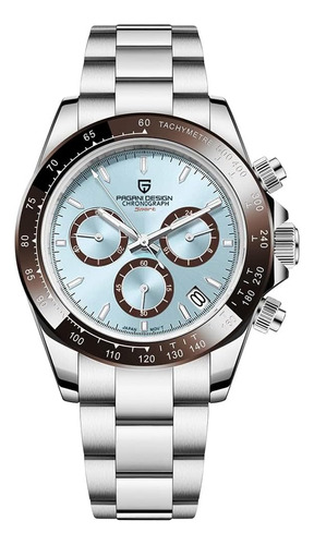 Reloj Pagani Design Pd-1644 Cronografo Marron Plateado Marrón Plateado