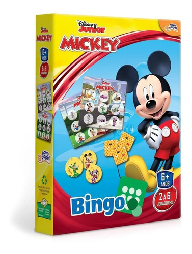 Papel Jogo Bingo Turma Do Mickey Da Disney Junior 8005