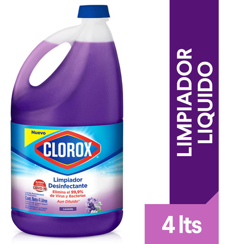 Limpiador Desinfectante Clorox Lavanda 4 Lt