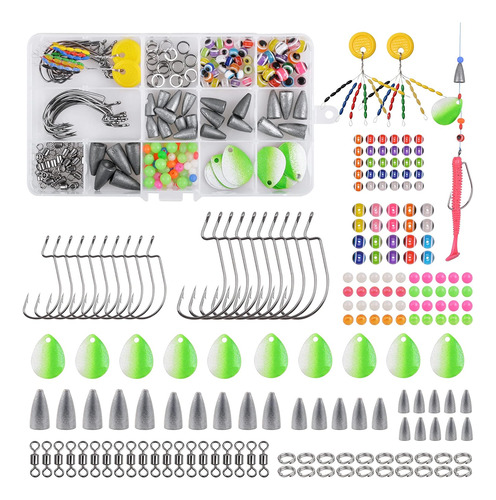 Texas Rig Carolina Rig Kit De Pesca, 187 Piezas, Juego De Ac