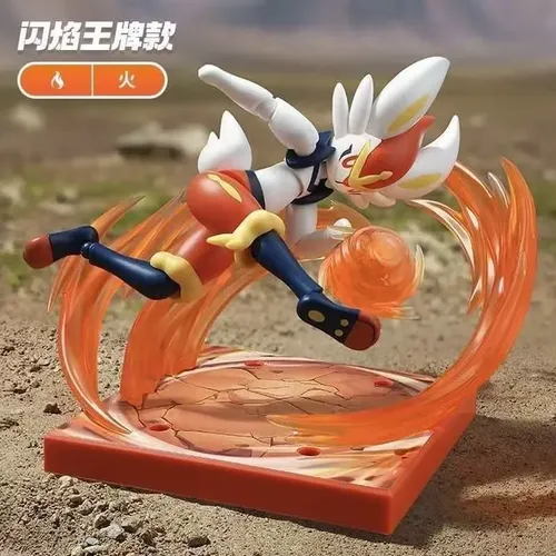 Ke Figura De Ação Da Montagem Blokees Pokémon Cinderace Toys