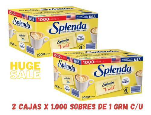 Splenda Endulzante X 2000 Sobres Importado Envio Gratis