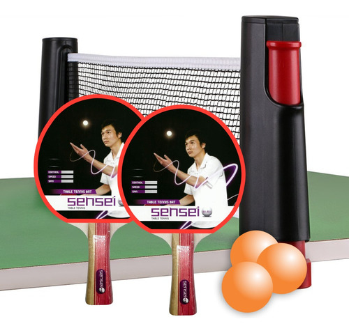 Combo Ping Pong Portátil Paletas Pelotas Red | Favio Sport