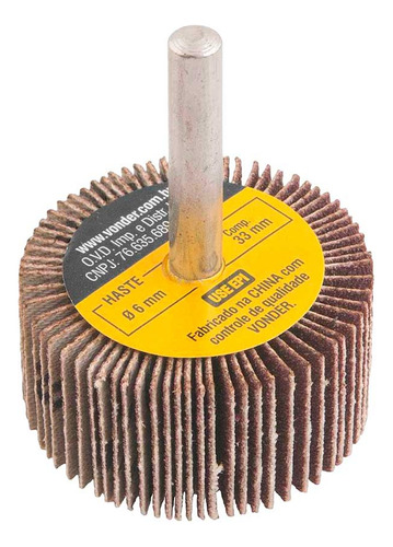 Lixa Circular Roda Pg 40 X 20 Mm Gr120 - 06 Unidades Vonder Quantidade De Cascalhos 120