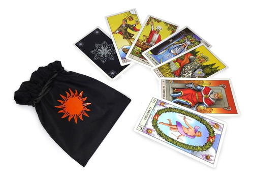 Imagem 2 de 6 de Tarô De Waite 78 Cartas + Livro + Brinde Saquinho Do Sol