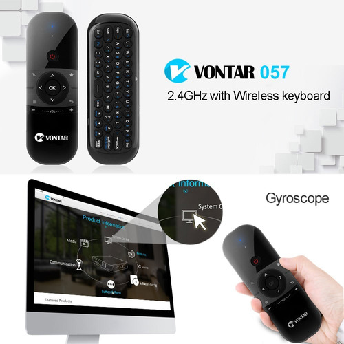 Vontar Mini Mouse Ar Recarregável Inglês Russo Teclado Sem F