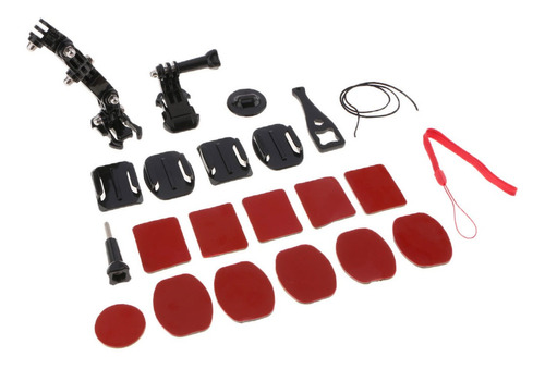 Soporte Adhesivo Plano Curvo Para Casco Gopro Kit De