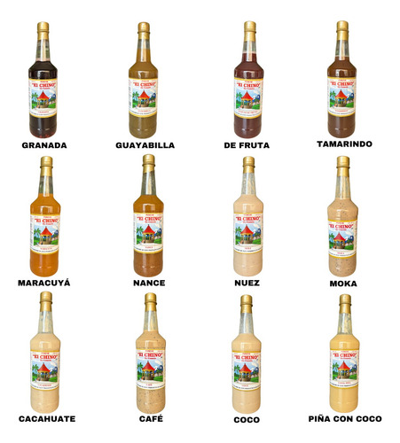 Ponche De Comala Sabor Coco Marca El Chino 1 Lt