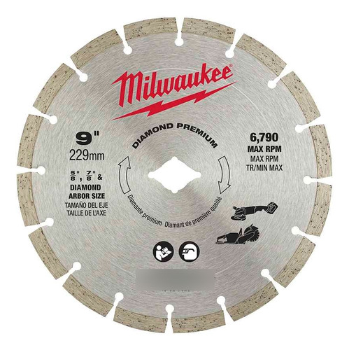 Disco Diamantado Premium Seg. 9''/230mm 49-93-7025 Milwaukee