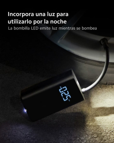 Imagen 3 de 10 de Compresor De Aire Xiaomi Mi Portable Inflador Auto Moto Bici