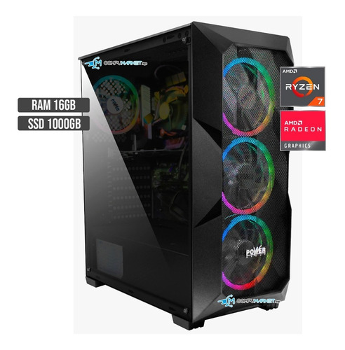 Cpu Torre Pc Gamer Amd Ryzen 7 5700g Ssd 1tb Ram 16