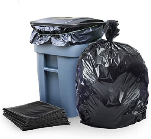 Imagen 1 de 3 de Bolsa Plastica Negra Basura 40kg Cal 14 Extra Fuerte 100 Uni