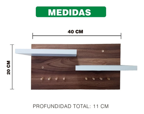 Porta Llaves Y Organizador Armable Para Pared Nogal.2066