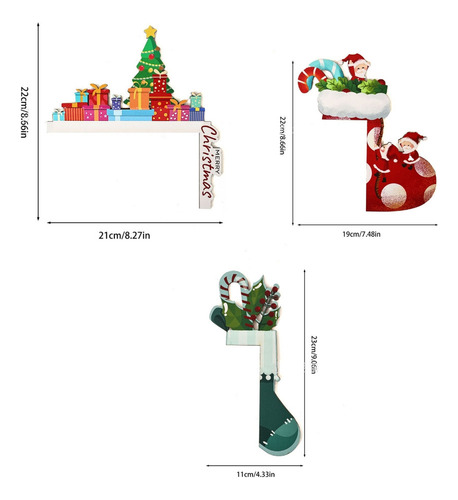 Calcetín Navideño For Decoración De Marco De Puerta, Diseño