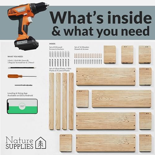 Nature Supplies Set De 4 Repisas Flotantes De 23.1 Pulgadas