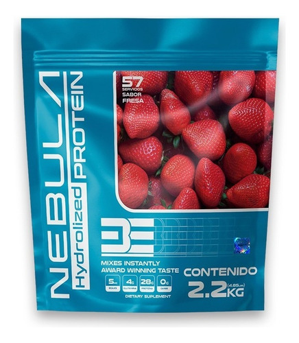 Be Nebula 100% Proteina Whey Isolate 2,2 Kg 57 Serv Sabor Fresa