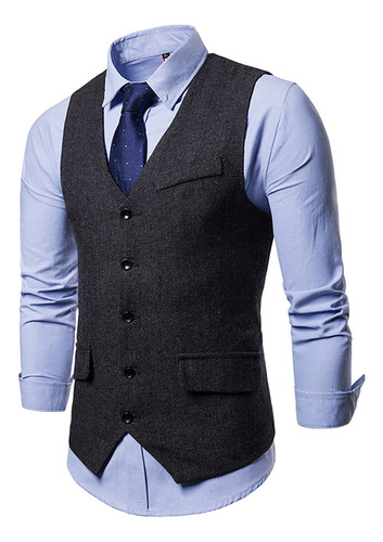 Chaleco Tipo Esmoquin De Negocios Formal Para Hombre, Transp