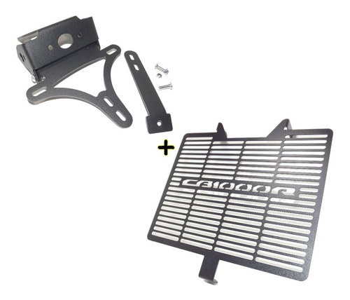 Kit Suporte Placa Articulado + Protetor Radiador Cb1000 R