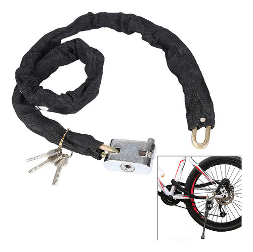 Candado Antirrobo Pesado For Bicicleta De Montaña Con 3 Lla