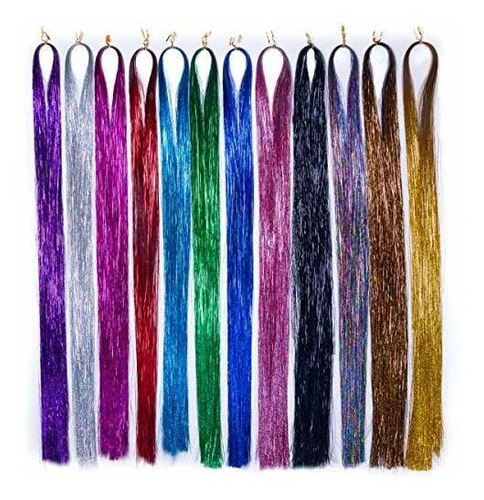 Extensiones De Pelo De 480 En 12 Colores Brillantes Y Brilla