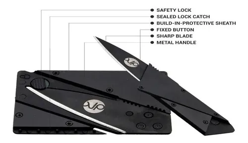 Tarjeta Navaja Plegable Defensa Personal Metal Tactica | MercadoLibre