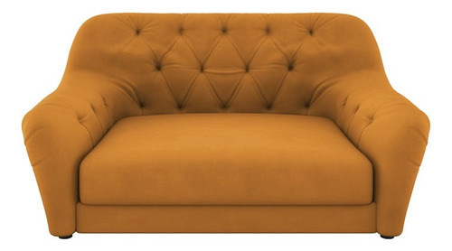 Sofa Caminha Decorativo Pietra Em Suede Aveludado Laranja