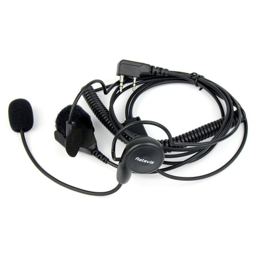 Nuevo 2 Perno Dedo Ptt Auricular Auricular Mic Para La Radio