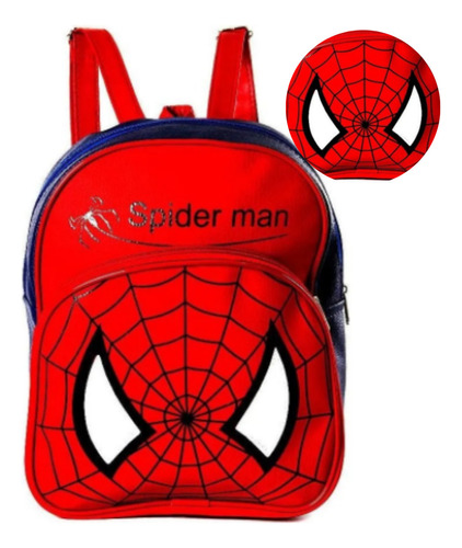 Mochila Bolsa Pequena Homem Aranha Passeio Escolar Infantil Cor Vermelho E Azul 