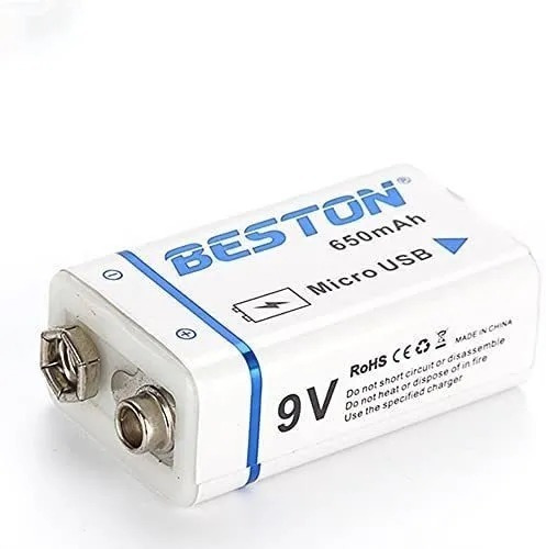 Batería 9v Recargable Vía Usb 650mah Somos Tienda Física