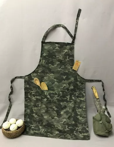 Delantal Hombre Camuflado Militar Cheef Cocina Sun Orange