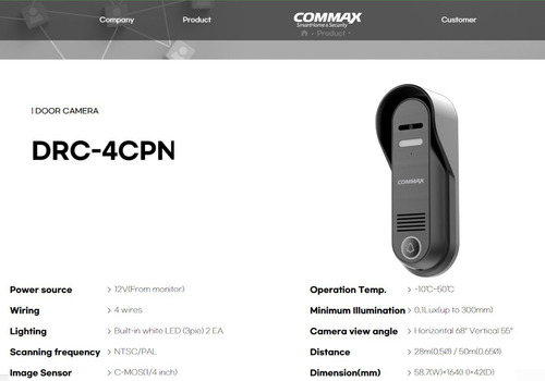 Portero Visor Commax + Frente Antiv Color