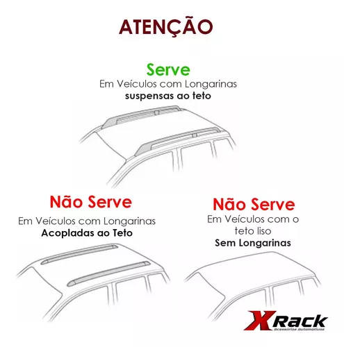 Rack de Teto Travessa Larga Saveiro Cross 2010 A 2023 Preto Prata