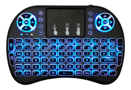Mini Teclado Español Inalambrico Bluetooth Iluminado Smart