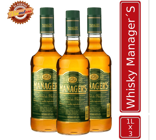 Whisky Venezolano Manager´s X 3 - mL a $40