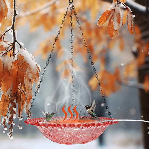 Bebedero Para Pájaros Con Calefacción Para Pájaros, Hielo De