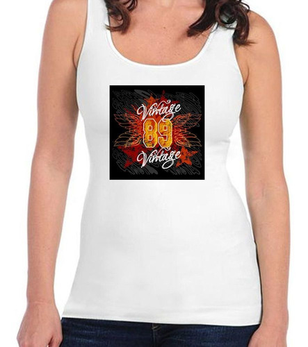 Musculosa Vintage 86 Alas Fuego Estrellas