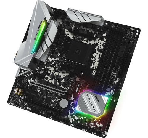Placa Mãe Asrock B450m Steel Legend Chipset B450 Am4 Ddr4