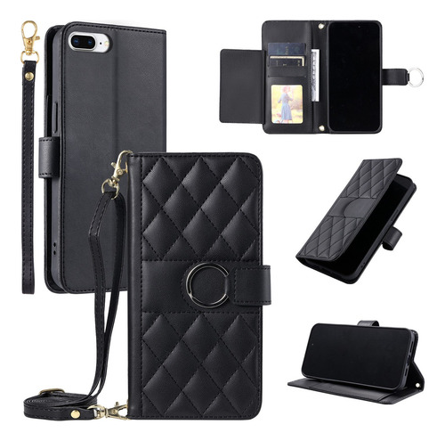 Funda Para iPhone 7, 8 Plus, 6 Se, Funda De Piel Tipo Cartera, Etc.