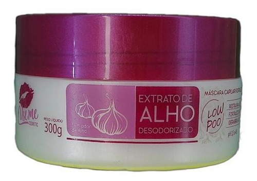 Máscara Low Poo Extrato De Alho Desodorizado Use Me 300g