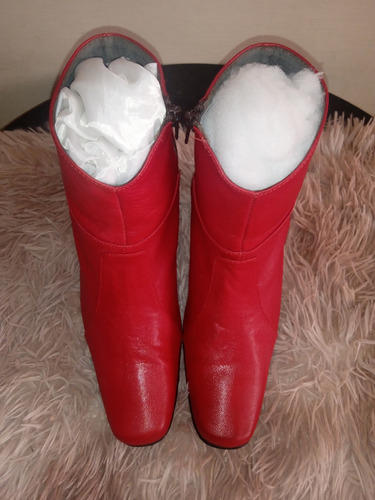 Elegantes Botas De Semi Cuero De Vestir De Dama Talla 37