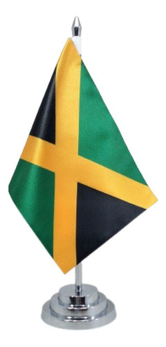 Bandeira Mesa Dupla Face Jamaica 29 Cm Alt (mastro)