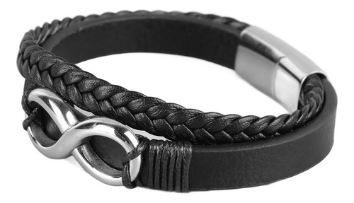 Pulsera De Mano De Hip Hop Pulsera De Mano Color Acero Pu