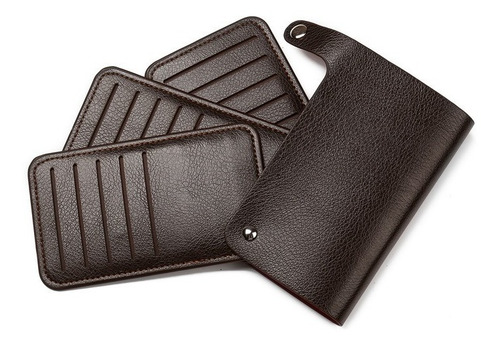 Tarjetero 30 Ranuras De Lujo Hombre Y Mujer Cafe Rojo Negro