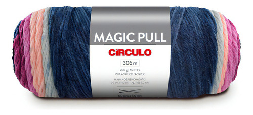 Novelo De Lã Magic Pull - Circulo - 200g Cor 9741 - Equilibrio